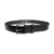 Boston Leather 1 1/4 Inch Off Duty Belt, Size 36, Full Grain English Bridle Leather, Black with Nickel Hardware