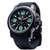 Smith & Wesson Amphibian Commando Watch - Tactical 46mm Black Titanium Case with Glow-in-the-Dark Hands and Rubber Strap