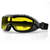 Bobster Night Hawk OTG Motorcycle Goggles with Yellow Lens - Gloss Black Frame