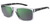 Under Armour UA Hustle Sports Sunglasses with Green Mirror Lenses, Crystal Black Frame