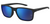 Under Armour UA Hustle Matte Black Polarized Blue Mirror Sunglasses (Part No. UA 0005S 001T-JY)