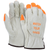 MCR Safety 3413HVIS Ind Grade Pig Leather Driver Gloves with Hi-Visibility Features, Small