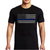 Thin Blue Line Men's Short Sleeve Classic T-Shirt - Black with Big Logo, Size Small