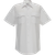 Flying Cross Duro Poplin Short Sleeve Shirt with Sewn-In Creases, Size 17.5, White