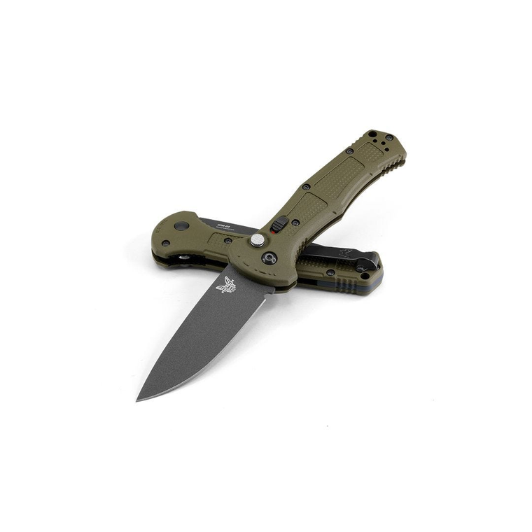 Benchmade Claymore Auto Drop Point Knife Model 9070BK - Ultra-Tough CPM-D2 Blade, Lightweight & Fast Deployment