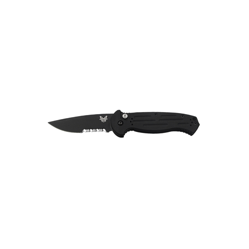Benchmade AFO II, AUT BM-9051SBK Tactical Automatic Knife with Coated Black Serrated Blade