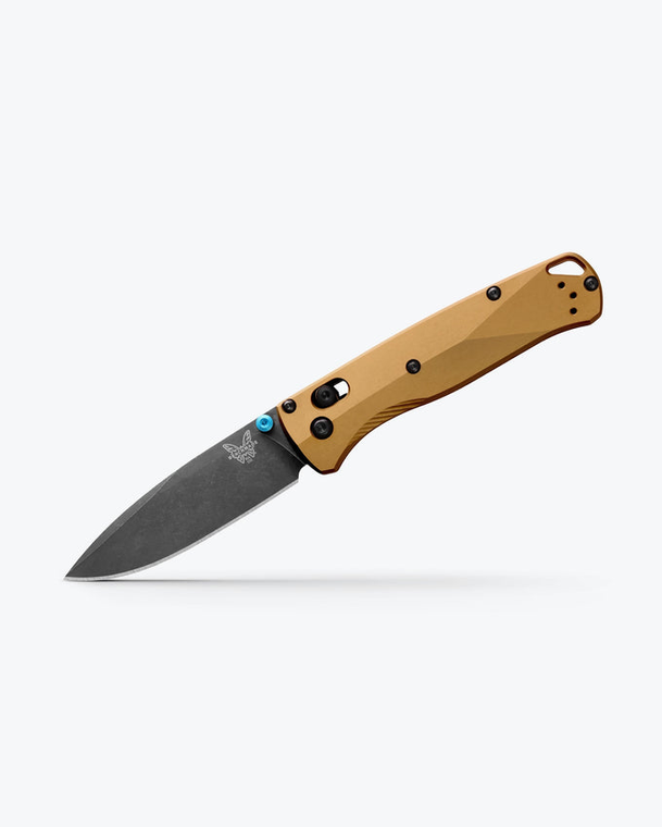 Benchmade Bugout 535BK-07 Burnt Brass Aluminum Folding Knife with M390 Blade