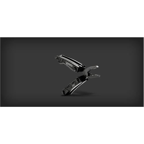 Gerber Gear Dime Micro Tool Keychain Multi-Tool with 12 Functions, Black Handle
