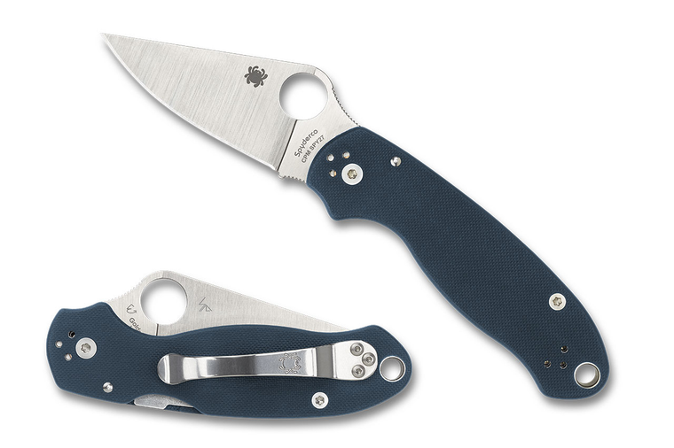 Spyderco Para 3 Cobalt Blue Folding Knife - Compact with High-Strength Compression Lock