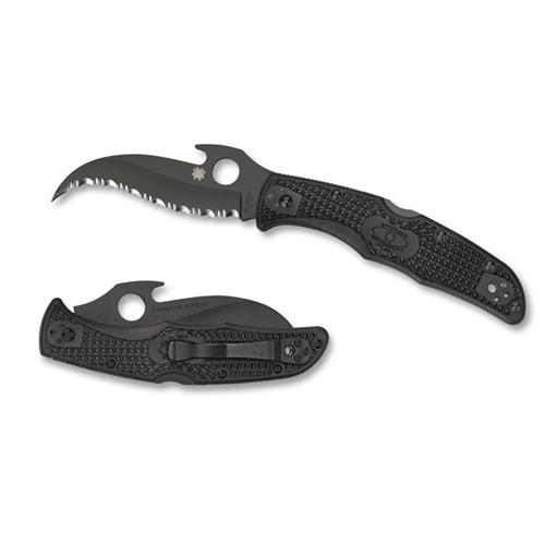 Spyderco Matriarch 2 C12SBBK2W Tactical Serrated Folding Knife with Emerson Opening