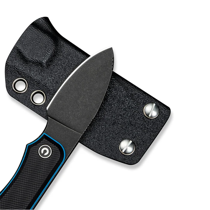 CIVIVI Baby Banter Fixed Blade Knife with Black and Blue G10 Handle – Model C23045-1