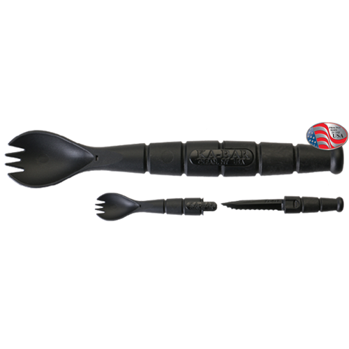 Ka-Bar Spork/Knife (Part #9909) – Food-Grade Multi-Tool with Serrated Knife