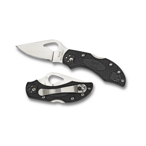 Spyderco Robin BY10PBK2 Folding Knife with Black G-10 Handle and Satin Leaf Blade