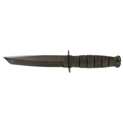 Ka-Bar Short Tanto Fixed Blade Knife with Hard Plastic Sheath, Model 5054