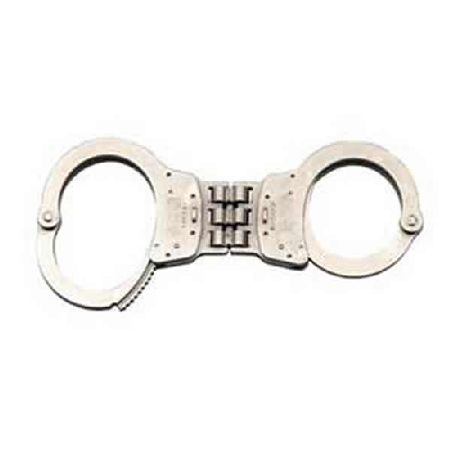 Smith & Wesson Model 300P Hinged-Linked Push Pin Handcuffs with Satin Nickel Finish