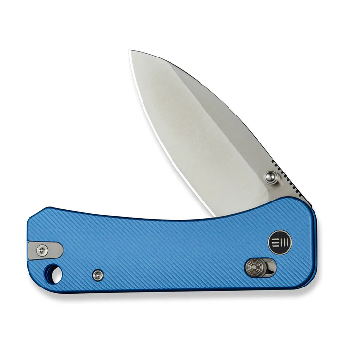 We Knife WE23075-1 Banter 2 Thumb Stud & Crossbar Lock Knife with Blue Aluminum Handle