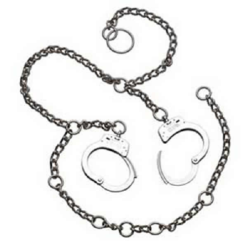 Smith & Wesson Model 1800 Restraint Belly Chain with Satin Nickel Handcuffs