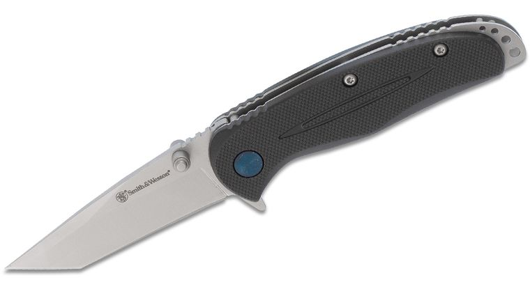 Smith & Wesson S&W Nylon Folding Knife with Blue Handle, Part #1100066