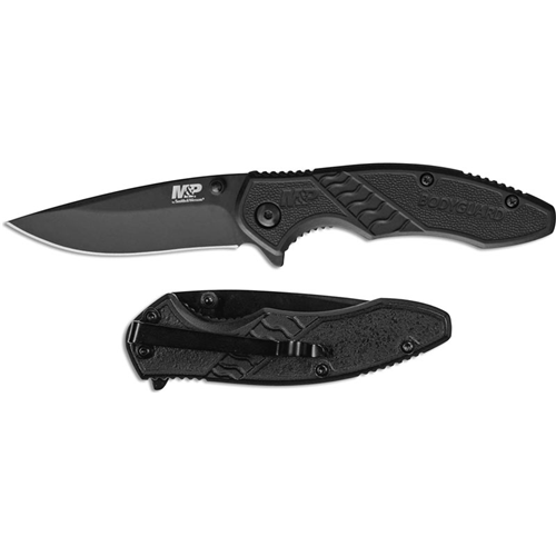 Smith & Wesson MPBG30 Bodyguard Nylon Black Knife - Compact EDC with Drop Point Blade
