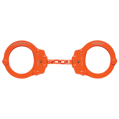 Peerless Handcuff Company Model 750C Chain Link Handcuff with Orange Electrolytic Polyurethane Finish