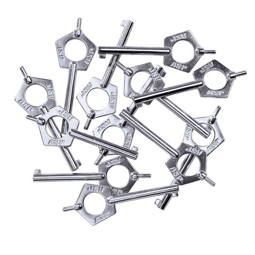 ASP Pentagon Handcuff Key (12 Pack) - High-Strength Stainless Steel for Durable Duty Use