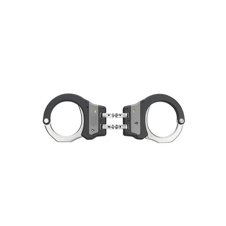 ASP Identifier Hinge Ultra Plus Cuffs (Steel Bow) - Gray Forged Aluminum Restraints