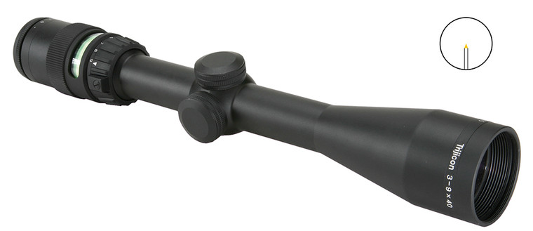 Trijicon AccuPoint 3-9x40 Riflescope with Illuminated Green Triangle Reticle – Model 200008