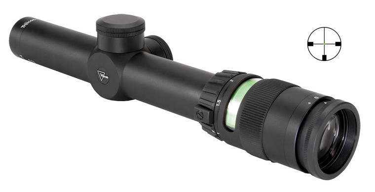 Trijicon AccuPoint 1-4x24 Riflescope with German #4 Crosshair and Green Dot - Part Number 200054