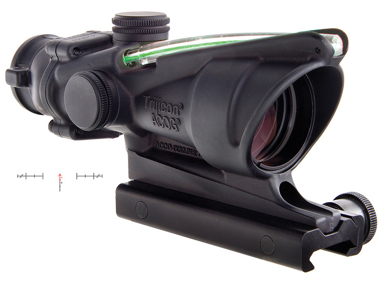 Trijicon TA31RCOM150CPG 4x32 Compact Rifle Scope with Green Chevron Reticle
