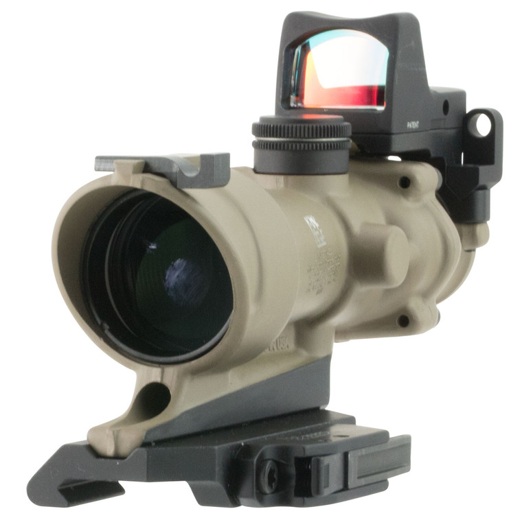 Trijicon TA01ECOS 4x32 Riflescope with RMR Type 2 LED Red Dot – Compact, Durable, Illuminated Amber Crosshair for Tactical and Long-Range Shooting