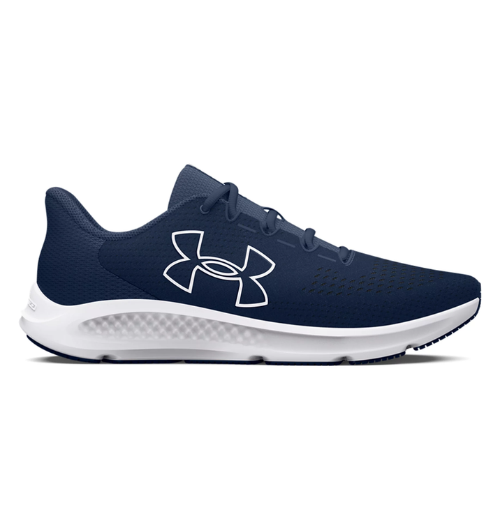 Under Armour UA Charged Pursuit 3 Big Logo Running Shoes - Size 10, Breathable Mesh, Impact Protection
