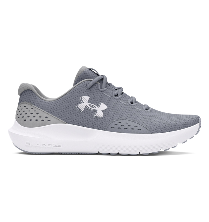 Under Armour UA Surge 4 Running Shoes - Men's Size 13, Steel/Mod Gray/White