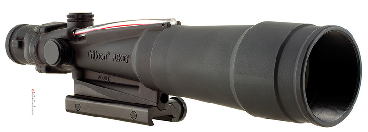 Trijicon TA55A 5.5x50 Compact Rifle Scope with Illuminated Red Chevron Reticle for M16 and 7.62/.308 Caliber Rifles