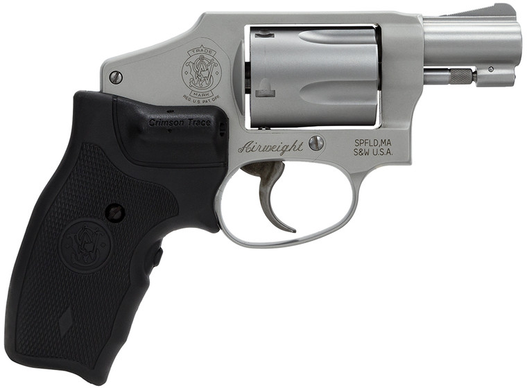 Smith & Wesson M642 J-Frame Revolver with Crimson Trace Lasergrip – 38 Special +P, 1.88-inch Barrel, 5-Round Capacity
