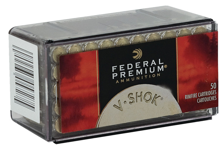 Federal Premium V-Shok P770 17 HMR Speer TNT Jacketed Hollow Point Rimfire Ammunition, 17-Grain, 50 Rounds per Box