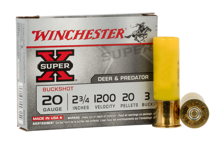 Winchester Ammo Super X 20 Gauge 3 Buckshot Shotshells – Reliable Hunting Ammo