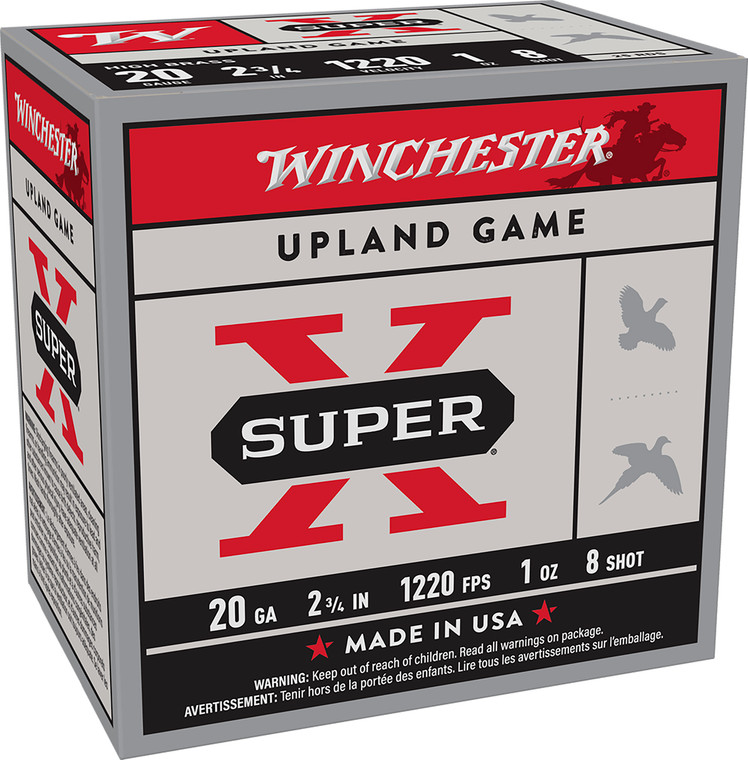 Winchester Ammo Super X 20 Gauge 2.75-inch 1 oz Lead Shot #8 for Hunting - Part X208