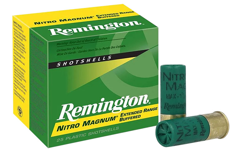 Remington Ammunition Nitro Magnum 12 Gauge 1-1/2 oz Lead Shot, 4 Size, 2.75-Inch, 1260 fps, 25 Rounds per Box