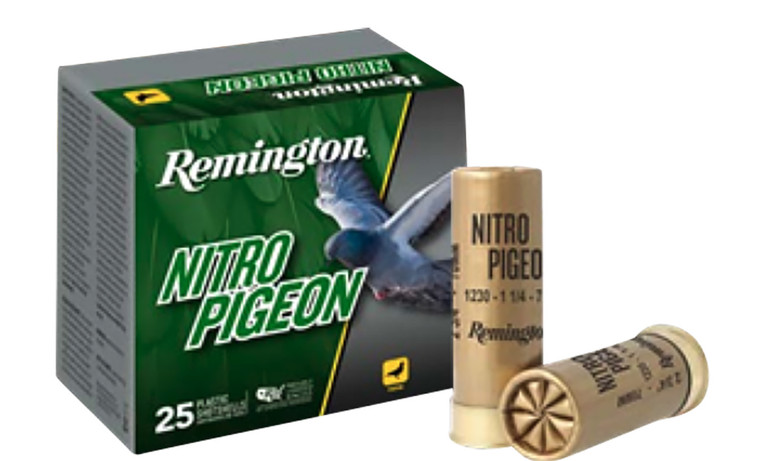 Remington Ammunition Nitro Pigeon 12 Gauge Shotshells - 2.75 inch, 7.5 Shot Size, 1300 fps, 25 Rounds per Box
