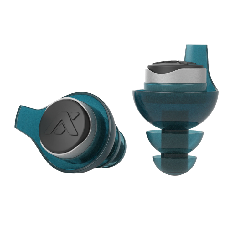 Axil XP Defender Earplugs - Model XPD-BM/L with Dynamic Mesh Filtering System in Blue