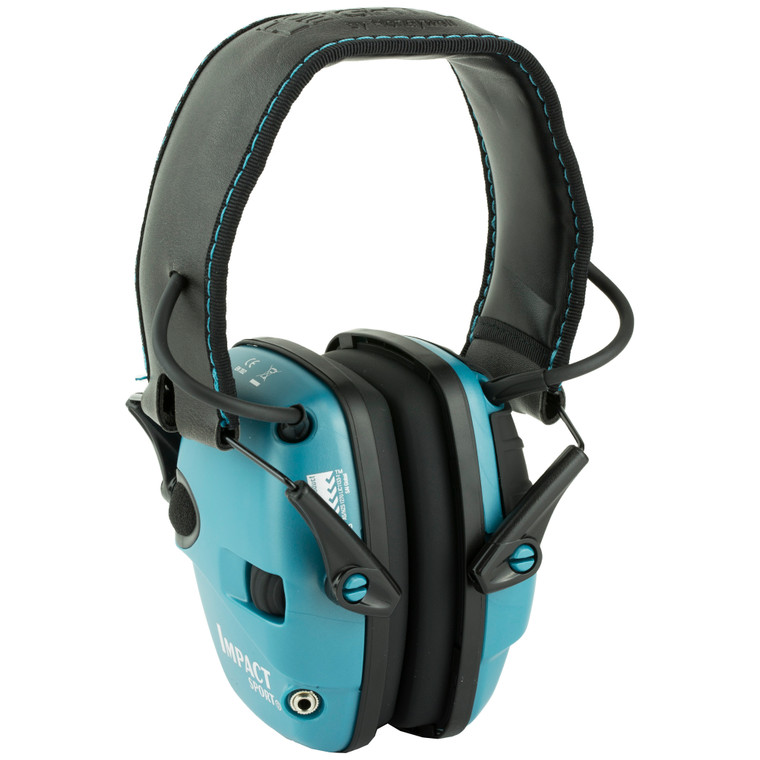 Howard Leight Impact Sport Electronic Earmuff in Teal (Model R-02521)