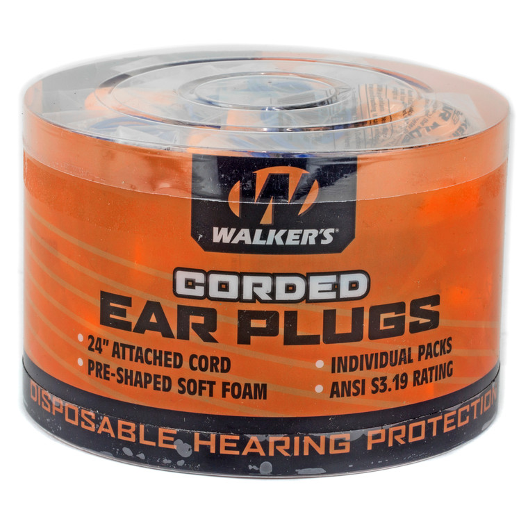 Walker's Foam Ear Plugs 50-Pack - Comfortable Hearing Protection for Shooting and Hunting