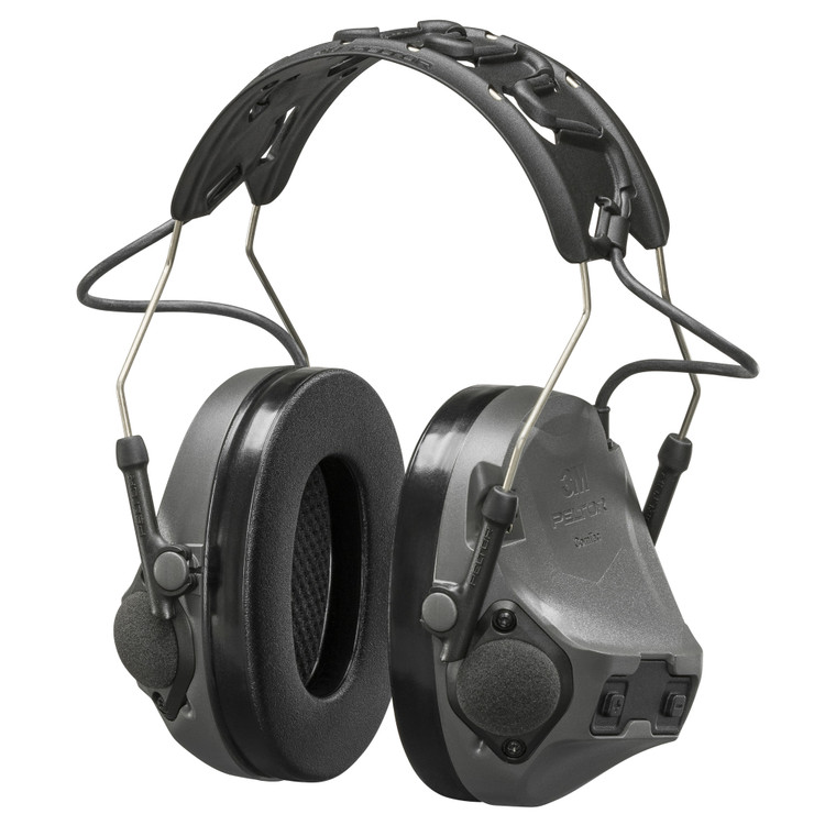 3M Peltor ComTac VIII Defender Gray Electronic Earmuff for Hearing Protection and Communication