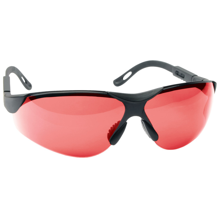 Walker's Elite Sport Glasses with Vermillion Lenses, Black Polycarbonate Frame