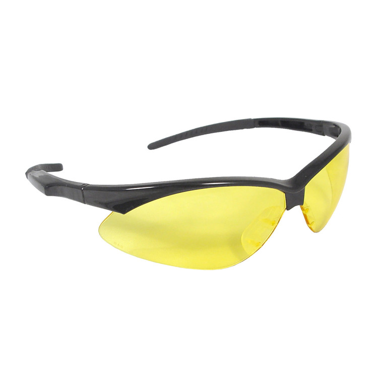 Radians Outback Amber Safety Glasses - Black Polycarbonate Frame with Amber Lenses