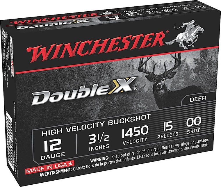 Winchester Ammo SB12L00 12 Gauge 3.5 Inch 00 Buckshot with Buffered Shot