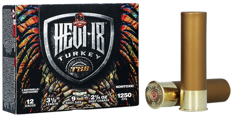 Hevishot HEVI HS4509 TSS Turkey Shotshell, 12 Gauge, 3.5 Inches, 2 1/4 Oz, Size 9