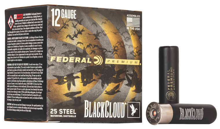 Federal Black Cloud FS Steel 12 Gauge BB Steel Shotshells – 1 1/2 oz, 3.50" Length, 1500 fps, Pack of 25