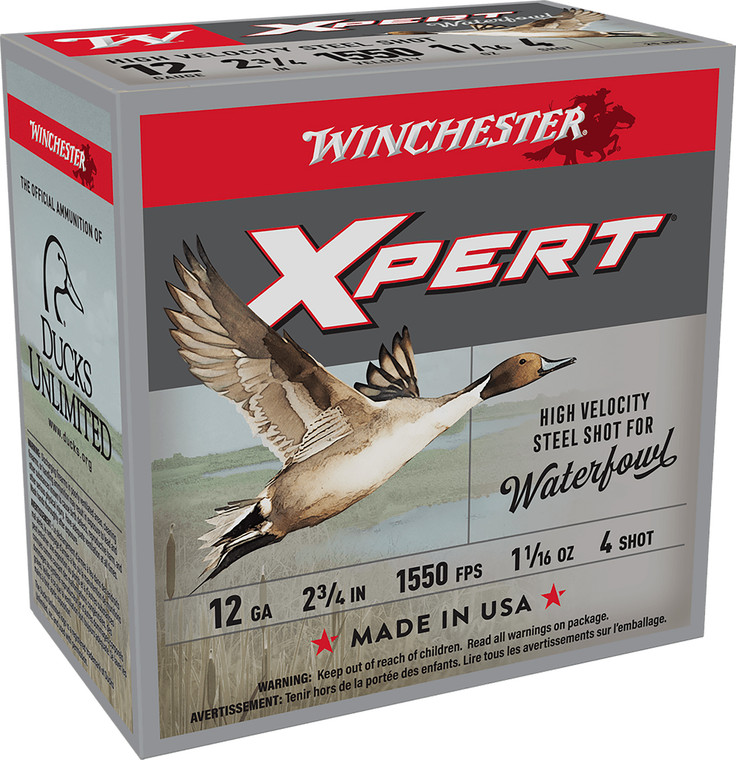 Winchester Ammo WEX124 Xpert 12 Gauge 2.75-Inch 1-1/16 oz High Velocity Shotshells, Shot Size 4