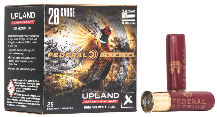 Federal Premium Wing-Shok High-Velocity 28 Gauge Shotshells – 3/4 oz, 8 Shot, 1295 fps, 25 Rounds